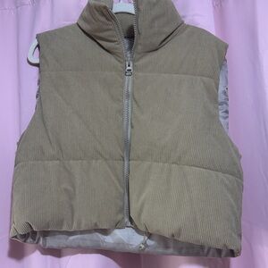 Tan Puffer Vest